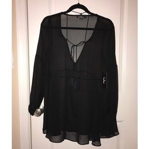 Sheer Black Tunic